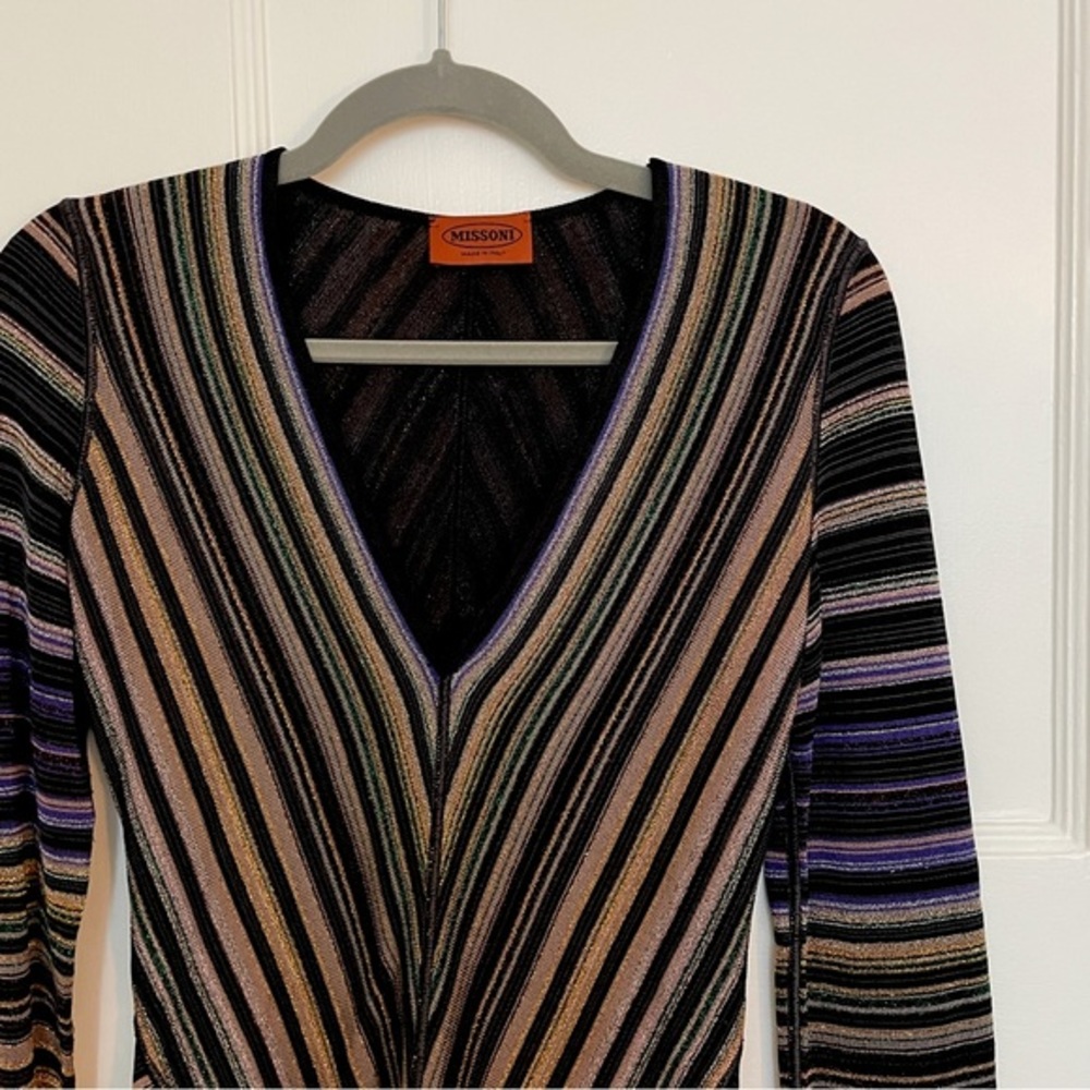 Missoni Multicolor Striped V‑Neck Knit Top - Picture 6 of 15